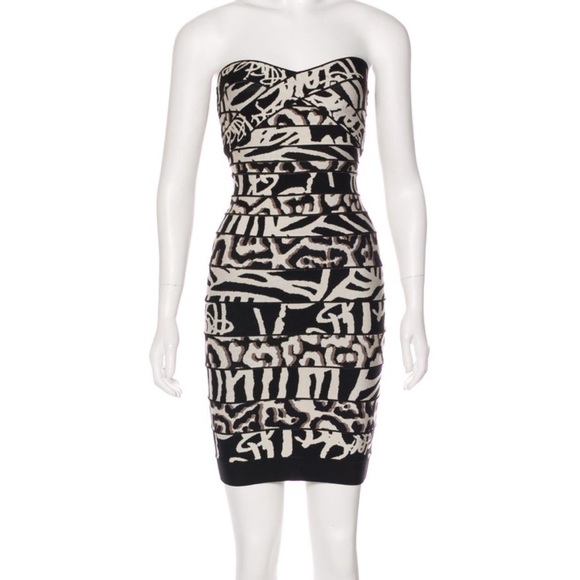 COPY - Herve Leger Tess Strapless Bandage Dress Size Small - Picture 1 of 7
